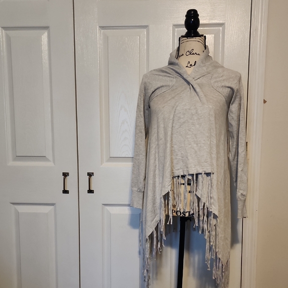 Cyrus Gray Cowl Neck Sweater Timeless Knit Design